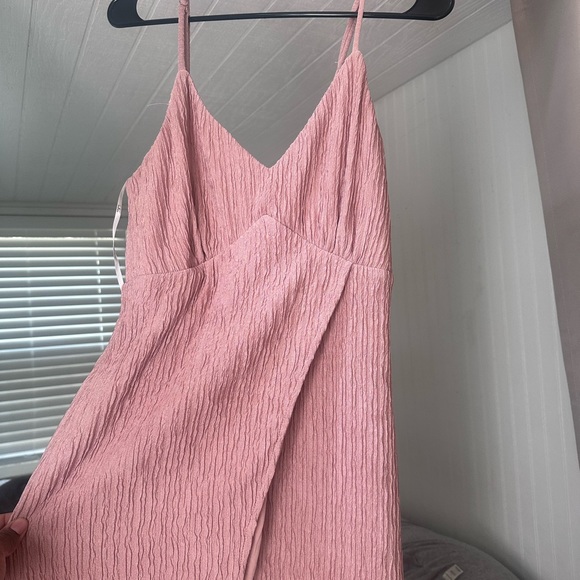 Mauve Pink Tie-Back Midi Dress - Picture 3 of 11